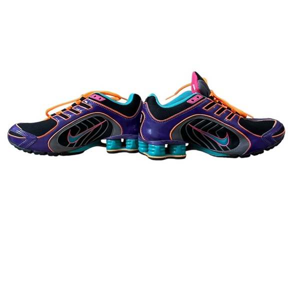 Nike Shox Navina 356918 038 Womens size 6.5 Black Turquoise Purple Sneakers Shoe - Picture 7 of 9